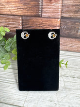 Load image into Gallery viewer, Amber Moon and Star Sterling Silver Earrings