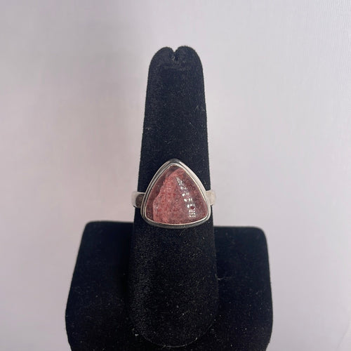 Strawberry Quartz Size 8 Sterling Silver Ring