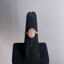 Load image into Gallery viewer, Peach Moonstone Size 5 Sterling Silver Ring