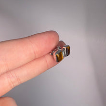 Load image into Gallery viewer, Tiger Eye Sterling Silver Stud Earrings