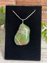 Load image into Gallery viewer, Chrysoprase Wire-Wrapped Pendant