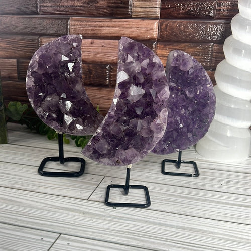 Amethyst Moon on Stand