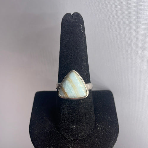 Blue Aragonite Size 9 Sterling Silver Ring