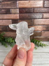 Load image into Gallery viewer, Clear Quartz Yoda Carving
