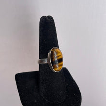 Load image into Gallery viewer, Tiger Eye Size 8 Sterling Silver Ring