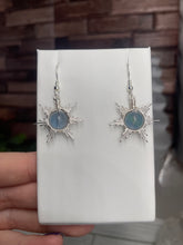 Load image into Gallery viewer, Fluorite Star/Snowflake Wire-Wrapped Earrings