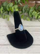 Load image into Gallery viewer, Rainbow Moonstone SZ 9 Sterling Silver Ring