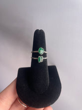 Load image into Gallery viewer, Emerald SZ 6 Sterling Silver Ring