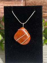 Load image into Gallery viewer, Carnelian Wire-Wrapped Pendant