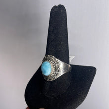 Load image into Gallery viewer, Larimar Size 12 Sterling Silver Ring