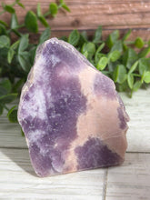 Load image into Gallery viewer, Lepidolite Half-Polished Standing Freeform