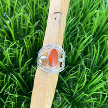 Load image into Gallery viewer, Carnelian Sterling Silver Ring Size 10