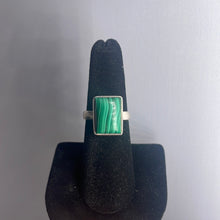 Load image into Gallery viewer, Malachite Size 7 Sterling Silver Ring
