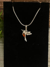Load image into Gallery viewer, Amber Hummingbird Sterling Silver Pendant
