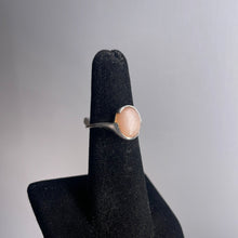 Load image into Gallery viewer, Peach Moonstone Size 5 Sterling Silver Ring