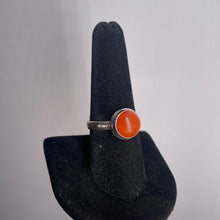 Load image into Gallery viewer, Carnelian Size 9 Sterling Silver Ring