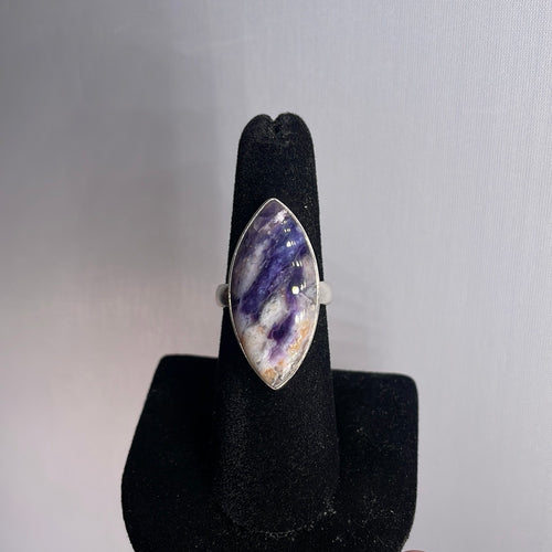Violet Opal Size 7 Sterling Silver Ring