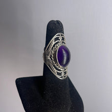 Load image into Gallery viewer, Amethyst Size 6 Sterling Silver Ring