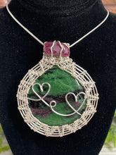 Load image into Gallery viewer, Ruby Zoisite Wire-Wrapped Pendant