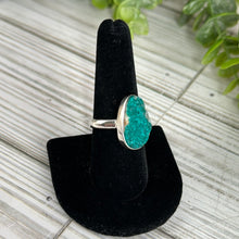 Load image into Gallery viewer, Dioptase Sterling Silver Ring SZ 9