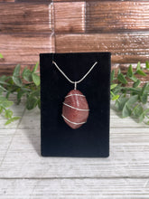 Load image into Gallery viewer, Strawberry Quartz Wire-Wrapped Pendant