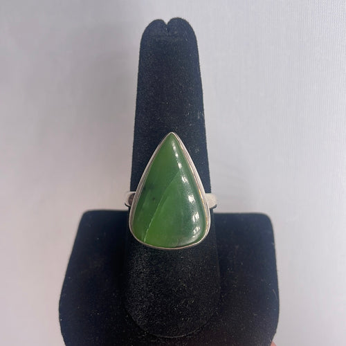 Jade Size 9 Sterling Silver Ring