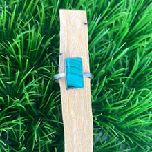 Load image into Gallery viewer, Malachite Sterling Silver Ring Size 10