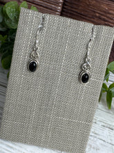Load image into Gallery viewer, Black Onyx Sterling Silver Dangle Earrings