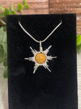 Load image into Gallery viewer, Mookaite Sun/Star Wire-Wrapped Pendant