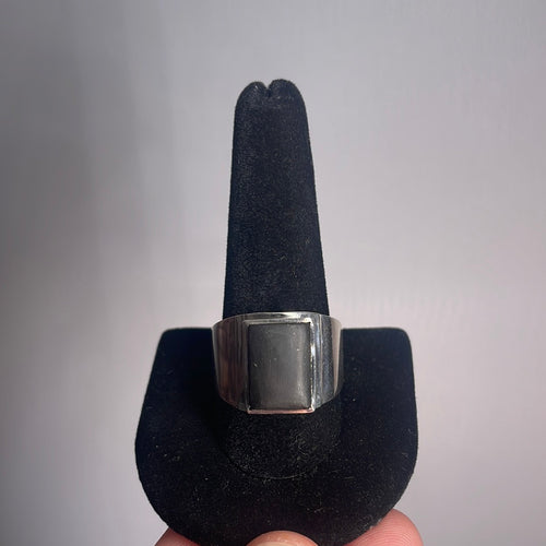 Shungite Size 12 Sterling Silver Ring