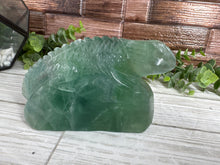Load image into Gallery viewer, Fluorite Chameleon Carving