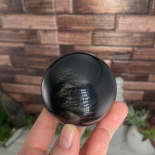 Load image into Gallery viewer, Silver Sheen Obsidian Sphere