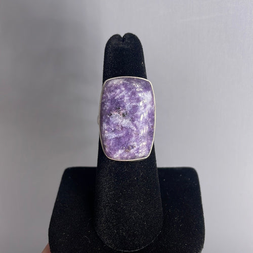 Lepidolite Size 6 Sterling Silver Ring