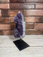 Load image into Gallery viewer, Amethyst Cluster On Metal Stand