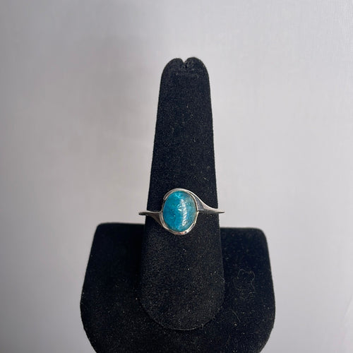 Blue Apatite Size 9 Sterling Silver Ring