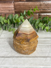 Load image into Gallery viewer, Onyx Half-Polished Point