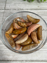 Load image into Gallery viewer, Agatized Coral Mini Moon Carving