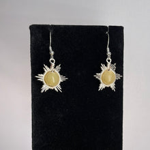 Load image into Gallery viewer, Orange Calcite Star Wire-Wrapped Earrings