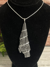 Load image into Gallery viewer, Black Kyanite Wire-Wrapped Pendant