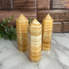 Load image into Gallery viewer, Banded Orange Calcite Tower