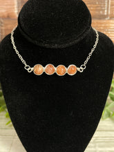 Load image into Gallery viewer, Sunstone Beaded Wire-Wrapped Necklace