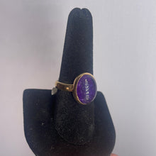 Load image into Gallery viewer, Amethyst Size 9 14k Gold Plated Ring