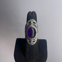 Load image into Gallery viewer, Amethyst Size 6 Sterling Silver Ring