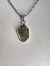 Load image into Gallery viewer, Moldavite Sterling Silver Pendant