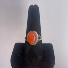 Load image into Gallery viewer, Carnelian Size 9 Sterling Silver Ring