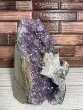 Load image into Gallery viewer, Amethyst Geode With Calcite