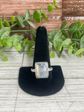 Load image into Gallery viewer, Rainbow Moonstone SZ 13 Sterling Silver Ring