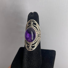 Load image into Gallery viewer, Amethyst Size 6 Sterling Silver Ring