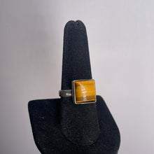 Load image into Gallery viewer, Tiger Eye Size 9 Sterling Silver Ring