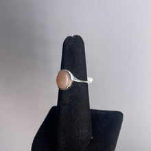 Load image into Gallery viewer, Peach Moonstone Size 5 Sterling Silver Ring